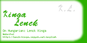 kinga lenck business card
